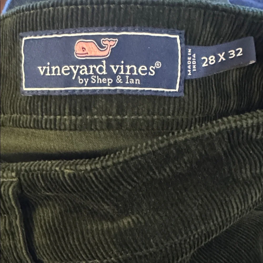 Vineyard Vines Mens‎ Corduroy Pants 28X32 Green Straight Leg Preppy